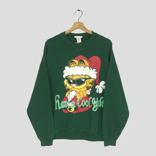 Discover Vintage Garfield Sweatshirt Cartoon Graphic Pullover