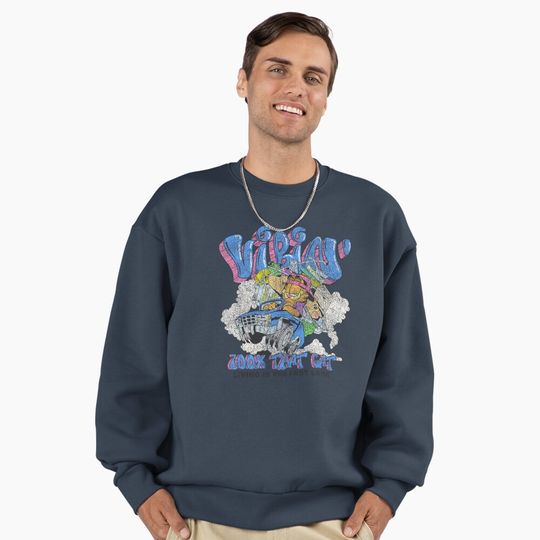 Discover Garfield Vibin' 100% That Cat Distressed Retro Cruising Logo Premium Sweatshirt