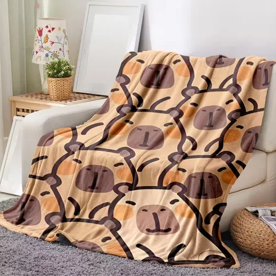 Discover Capybara Soft Fleece Blanket – Christmas Gift