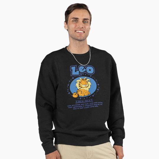 Discover Garfield Leo Zodiac Sign Horoscope Humor Pullover Sweatshirt