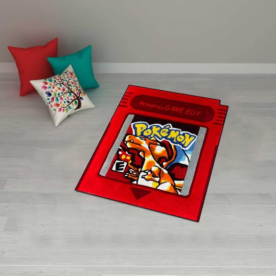 Discover Red Game Cartridge rug,Blue Game Cartridge rug, Custom Anime Rug,Gamer rug, video game rug,Game Room Decor,Play Room Rug,Custom Rug, Pc Game