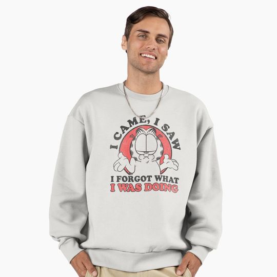 Garfield I Came I Saw I Forgot What I Was Doing Vintage Premium Sweatshirt
