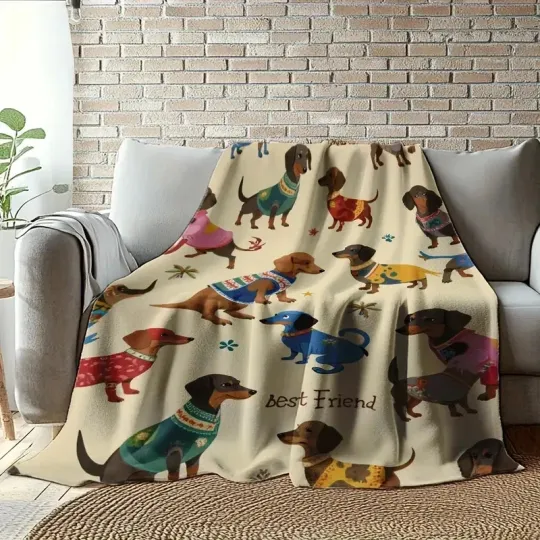 Discover Beautiful Dachshund Fleece Blanket
