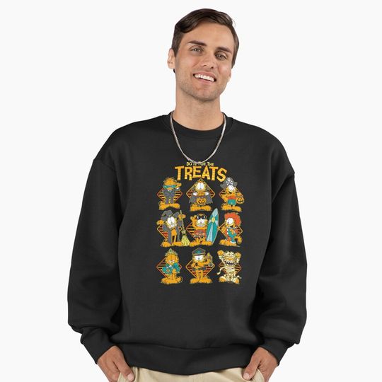 Discover Garfield Halloween Costumes Grid Do It For The Treats Premium Sweatshirt