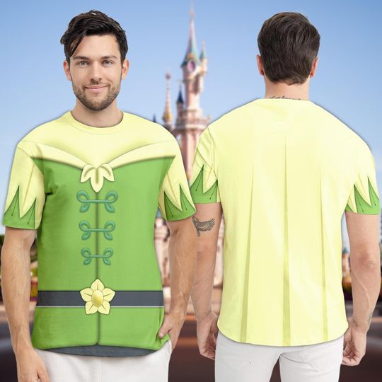 Discover Prince Naveen Costume Shirt, Princess and the Frog Character All Over Print Shirt, Prince Naveen Cosplay Costume Tee, Halloween 3D T-Shirt