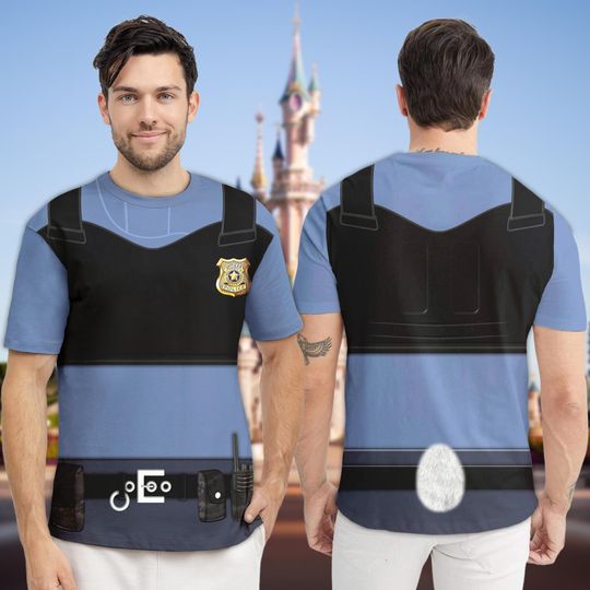 Discover Zootopia Police Rabbit Halloween Costume 3D Shirt