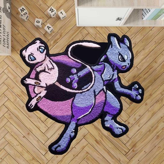 Discover Mew rug, Mewtwo rug, Vmax, Custom rug,