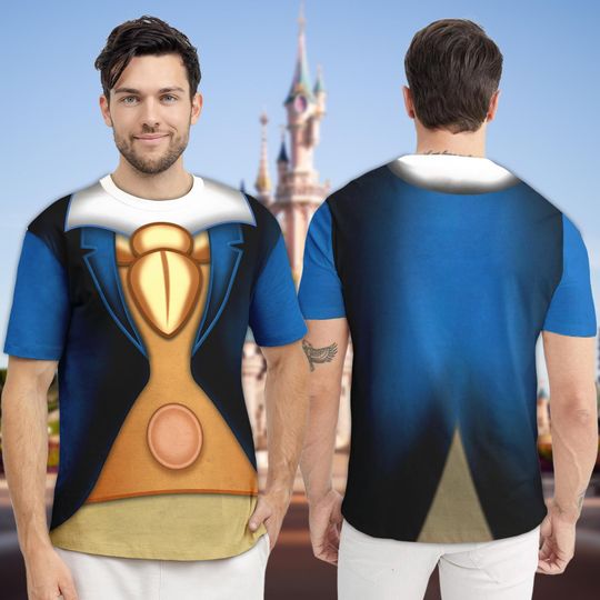 Pinocchio Costume 3D T-shirt, Jiminy Cricket Halloween Costume For Family Group T shirt