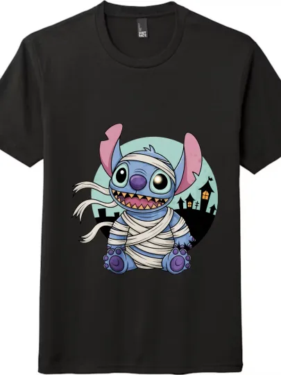 Discover Stitch Halloween Mummy - Style Short - Sleeve T - shirt| Unisex Loose Top