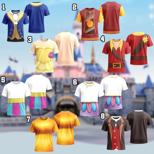 Discover Disney Beauty and The Beast Halloween Costume 3D T-Shirt
