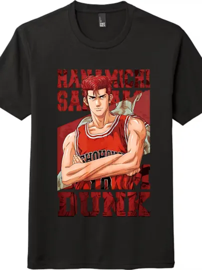 Discover Slam Dunk Hanamichi Sakuragi Cartoon T-shirt|Unisex Tee Casual Short-sleeve