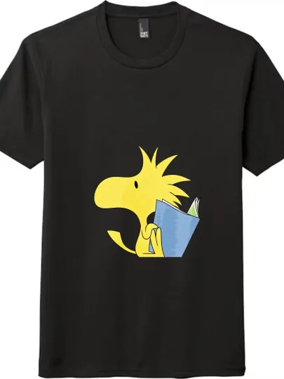 Woodstock Cute Reading - Style Short - Sleeve T - shirt| Unisex Loose Top