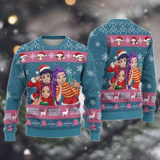 Discover Kpop Group Christmas Ugly Sweater, Rumi Mira Xmas Sweater Men Women, Kpop Christmas Jumper, Tiger Holiday Sweater, Funny Xmas Ideas
