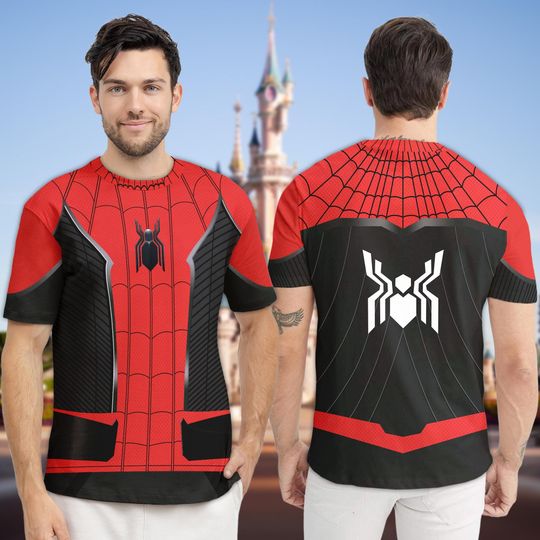 Discover Spiderman 3D T-Shirt Halloween Cosplay Costume, Spiderman Superhero Halloween Costume For Family Group Hoodie, Disney Sweatshirt