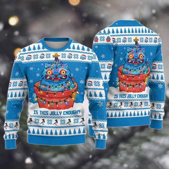 Discover Blue Tiger Light Christmas Ugly Sweater, Tiger Is This Jolly Enough Xmas Sweater, Kpop Christmas Jumper For Holiday, Xmas Ideas