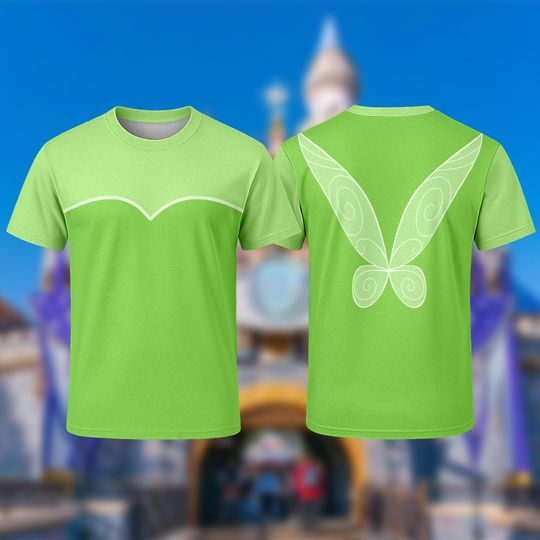 Tinker Bell Fairy Costume T-Shirt, Tinker Bell Suit Cosplay Costume Shirt