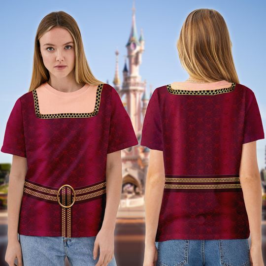 Discover Disney Mother Gothel Costume T-Shirt, Tangled Cosplay Costume Tee, Princess Movie All Over Print Shirt, Gothel Cartoon Halloween 3D T-Shirt