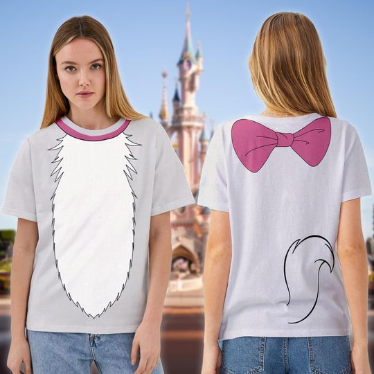 Discover Disney Marie Cat 3D Hoodie T-Shirt, The Aristocats All Over Print Shirt, Costume Sweatshirt, Marie Cat Cartoon Cosplay Costume Hoodie