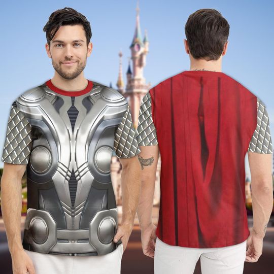 Thor Asgard Costume 3D Hoodie, Thunder Lord Cosplay Costume Shirt