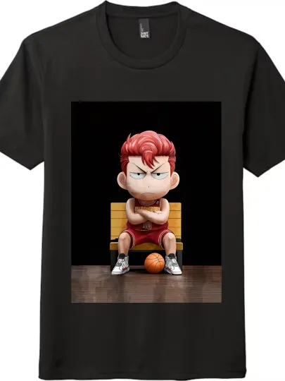 Discover Slam Dunk Hanamichi Sakuragi Q-Version Printed Tee, Unisex Short - Sleeve Top