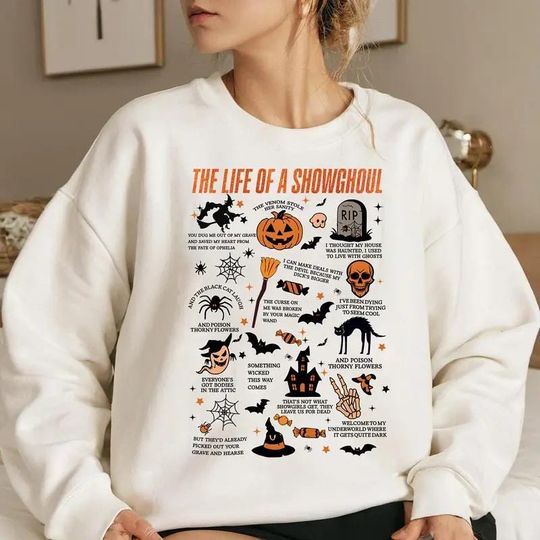 Discover The Life of a Showghoul Shirt, Album Lyrics Shirt, Spooky Season New Era Halloween Shirt