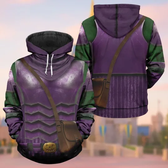 Green Goblin Costume Hoodie, Supervillain Cosplay Outfit