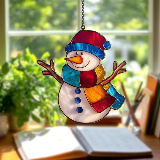 Discover Snowman Acrylic Suncatcher, Christmas Decor, Holiday Window Hanging, Perfect Christmas Gift, Snowman Sun Catcher, Winter Home Decoration