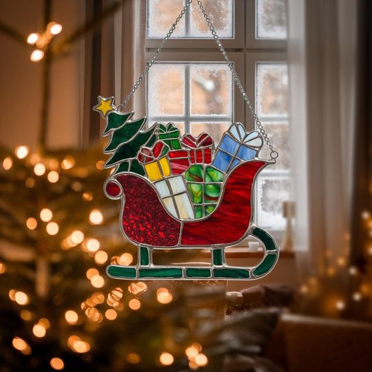 Discover Christmas Gifts Cart Acrylic Suncatcher, Christmas Faux  Suncatcher, Christmas Home Decor, Christmas Cart Acrylic Suncatcher