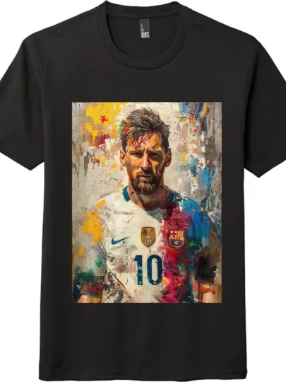 Discover Soccer Legend Art Print Loose Casual Unisex T-Shirt| Black & White Tee