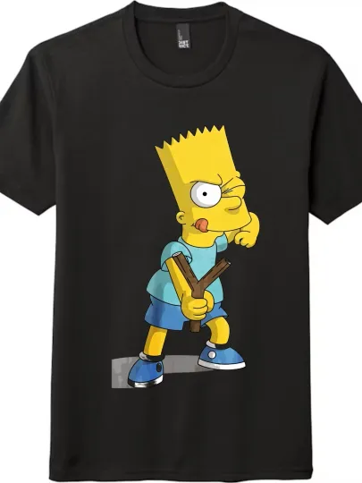 Discover The Simpsons Funny Slingshot - Style Short - Sleeve T - Shirt| Unisex Loose Top