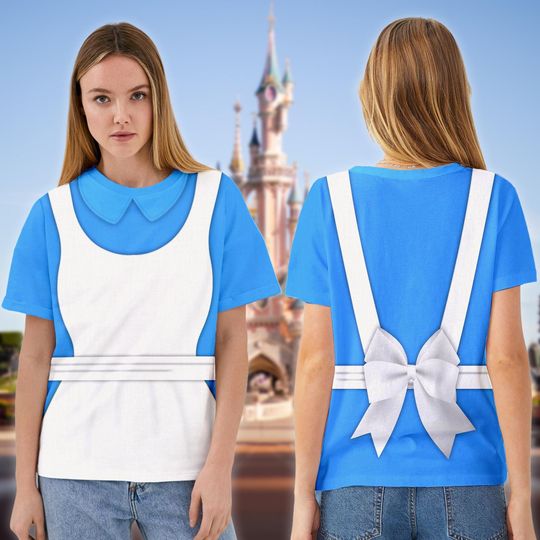 Alice in Wonderland Costume 3D T-Shirt, Halloween Costume For Family Group T Shirt