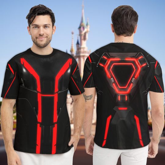 Discover Disney Tron: Ares Halloween Costume 3D Hoodie, Tron Cosplay Costume, Disneyland Trip Tron Ares Halloween Tee, Family Group Matching Shirt