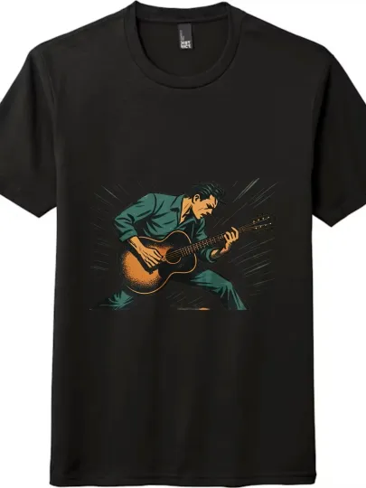 Discover Rock style Graphic Print Casual Wear Unisex Trendy Retro Short-sleeve T-shirt