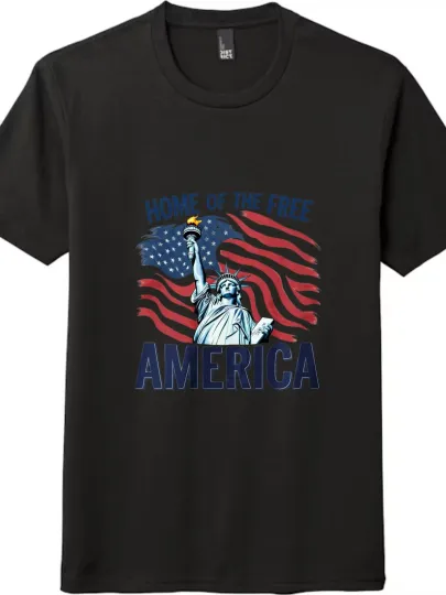 Discover "Home of the Free" America Statue of Liberty T - Shirt