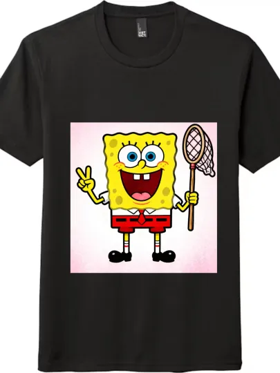 Discover SpongeBob SquarePants Peace Sign & Net Graphic T - Shirt