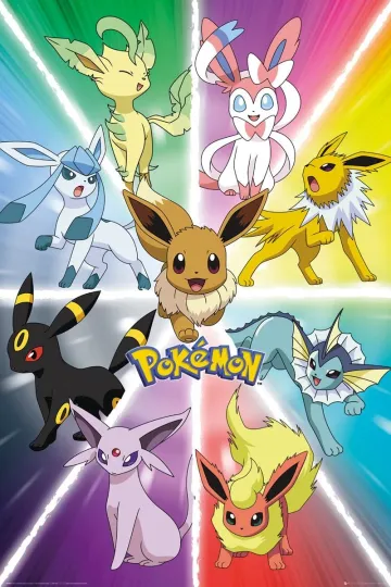 Discover PKM Eevee Evolution Maxi Poster - Home & Living / Posters / Premium Matte Vertical Posters