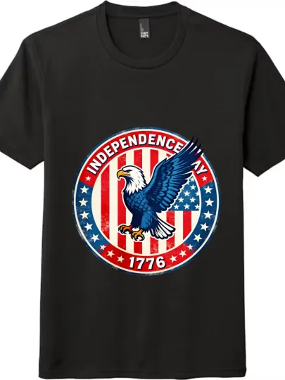 Discover American Independence Day 1776 Eagle T - shirt