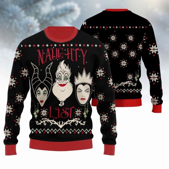 Discover Disney Villains Ugly Christmas Sweater, Pick Your Poison Shirt, Disney Witch Women Sweater, Cruella Maleficent, Bad Witches Club Shirt