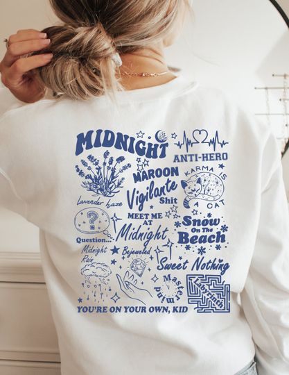 Discover Meet Me At Midnight,Taylor taylor version Merch Sweatshirt, Taylor taylor version Sweatshirt, taylor version, taylor version Crewneck Sweatshirt, Gift for Her