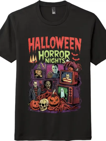 Discover Halloween HN Cartoon T-shirt|Unisex Tee Casual Loose Short-sleeve Top