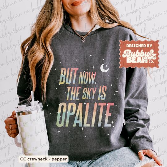 Discover Comfort Colors Opalite Showgirl But Now The Sky Is Opalite Crewneck Sweater, Dancing Through The Lightning Strikes