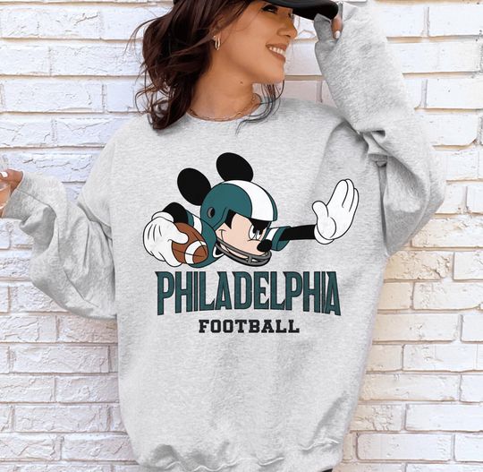 Discover Trendy Mickey Philadelphia Football Sweatshirt, Philadelphia Football Fan Sweatshirt, Mickey Philadelphia