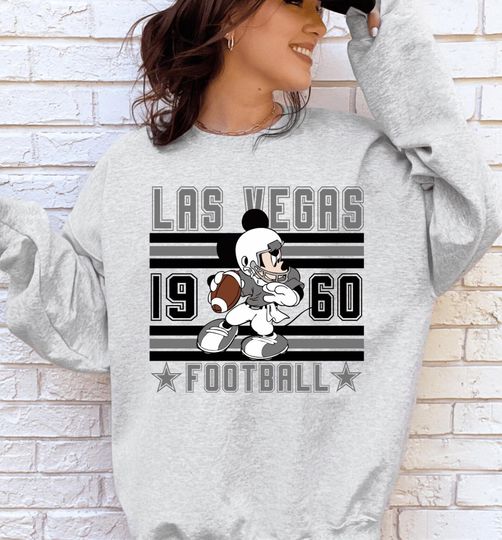 Discover Las Vegas Mickey Sweatshirt, Disney Vegas Football, Las Vegas Varsity Sweatshirt, Disney Inspired Fan