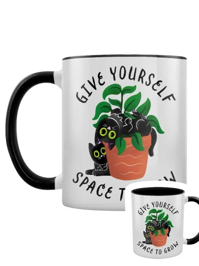 Discover Give Yourself Space To Grow Black Inner 2-Tone Mug