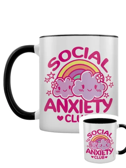 Discover Social Anxiety Club Black Inner 2-Tone Mug