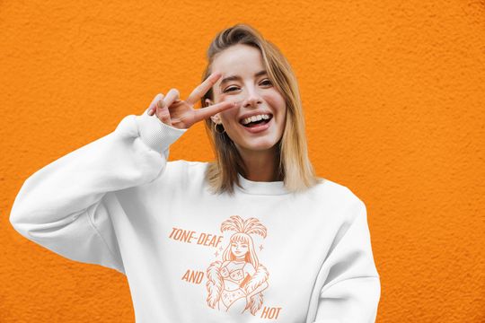 Discover Life of a Showgirl Tone-deaf and Hot Lyrics from CANCELLED! Unisex Crewneck Sweatshirt