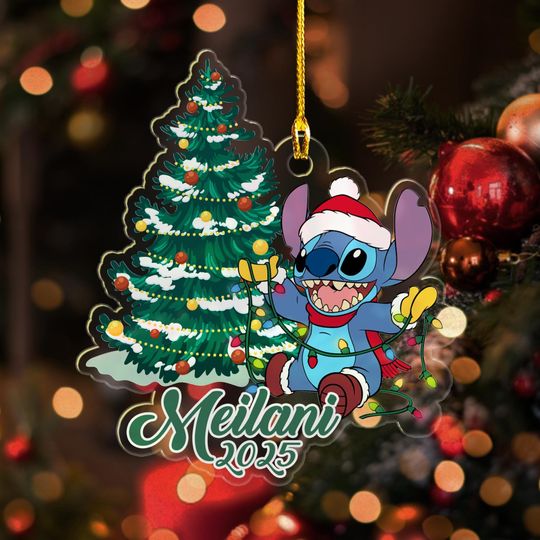 Discover Personalized Stitchmas Ornament, Stitch Xmas Ornament Hanging