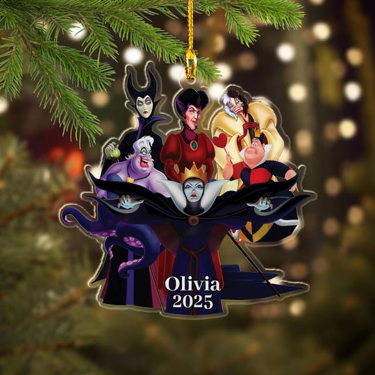 Discover Personalized Evil Queens Ornament, Disney Villains Xmas Ornament