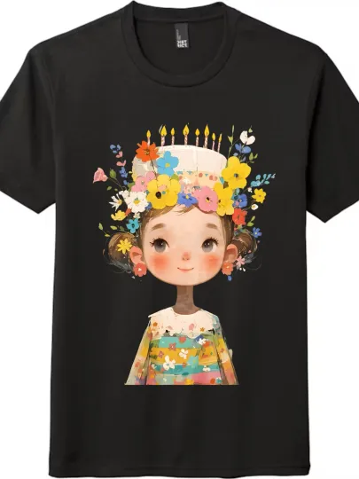 Discover Birthday Cake & Flower Girl  Short - Sleeve T - Shirt-Tee