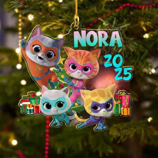 Discover Personalized SuperKitties Ornament, Super Cat Animated  Xmas Ornament